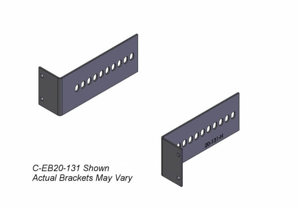 2-Piece Equipment Mounting Bracket, 2″ Mounting Space, 1.87″ Bend