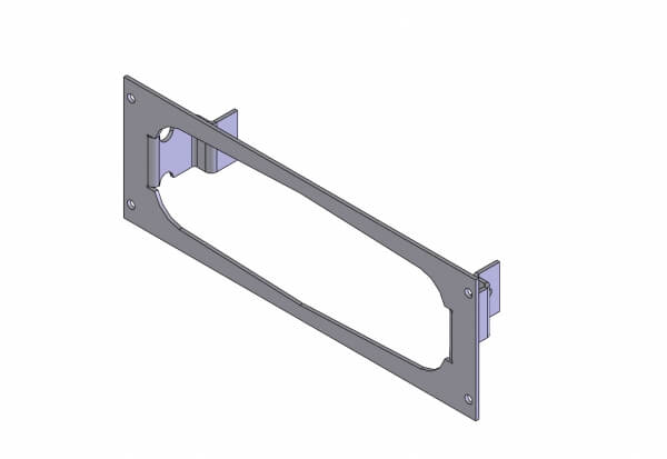 1-Piece Equipment Mounting Bracket, 3″ Mounting Space, Fits Motorola CDM 750, 1250, 1550 Remote Radio Flush-Mounting
