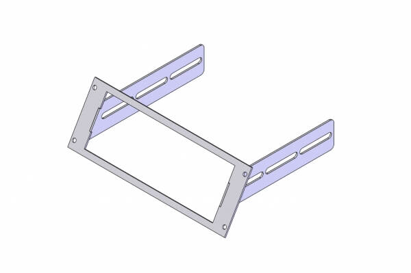 Angled 1-Piece Equipment Mounting Angled Bracket, 3″ Mounting Space, Fits Motorola Self-Contained Equipment