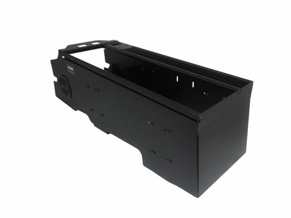 Vehicle-Specific 30″ Wide Flat Console for 2021-2026 Ford F-150 Police Responder, Special Service vehicle (SSV), 2023-2026 Ford F-250, 350, 450 XL & XLT Super Duty pickup, F-450 & 550 cab chassis & F-600 Chassis Cab