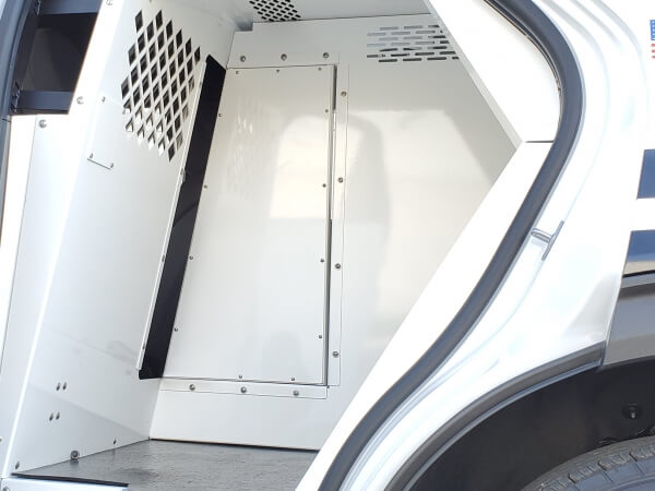 Dual K9 Divider For 2020-2026 Ford Interceptor Utility Extended K9 – White