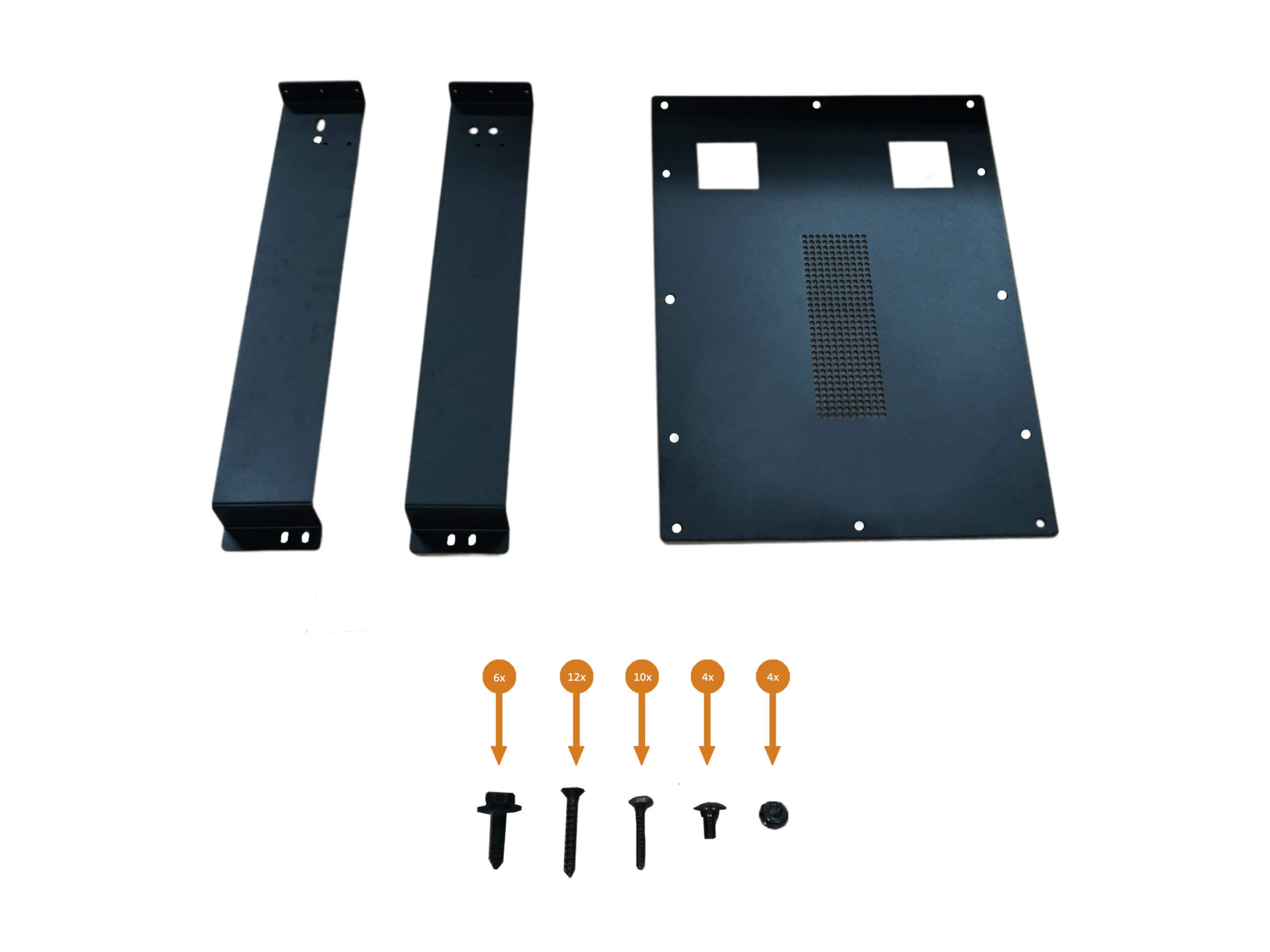 Middle Partition Filler Panel Mounting Kit for 2015-2026 Ford Transit Window Van with Low Roof and Side Swing Out or Sliding Doors