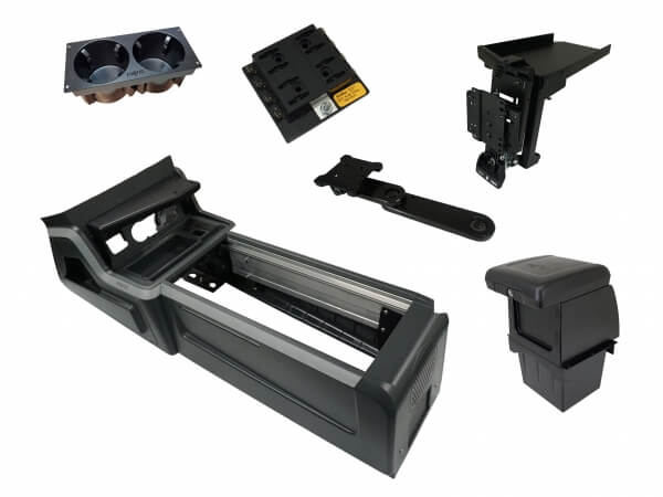 Package – VSX Console with Front PocketJet 8 Printer Mount for Tablet Docking Stations for 2020-2024 Ford Interceptor Utility