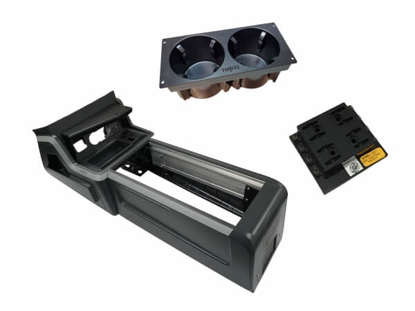 Package – VSX Console with Front Bin, Cup Holder and Fuse Block for 2020-2026 Ford Interceptor Utility