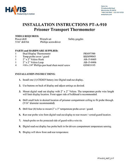 Installation Instructions (PDF)