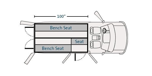 Prisoner Transport Insert For 2015-2026 Ford Transit Low Roof Standard Length 130″ WB Cargo Van
