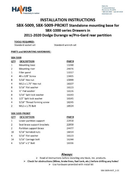 Installation Instructions (PDF)