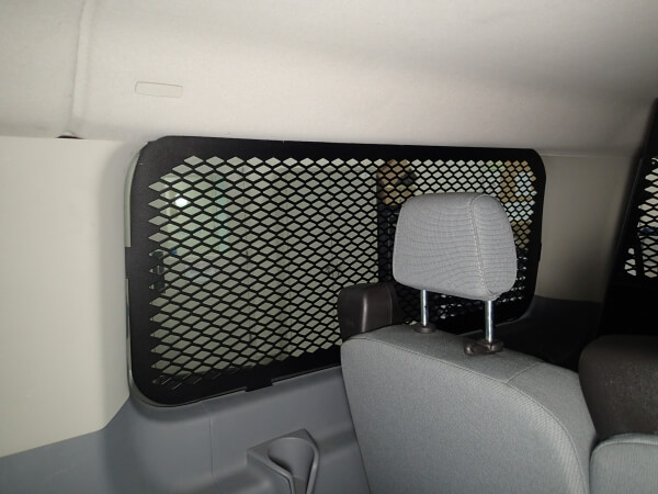 Interior Window Guard Kit for 2015-2026 Ford Transit Window Van (Wagon) with Low Roof, Long Length 148″ Wheelbase and Dual Swing Out Doors on Passenger Side