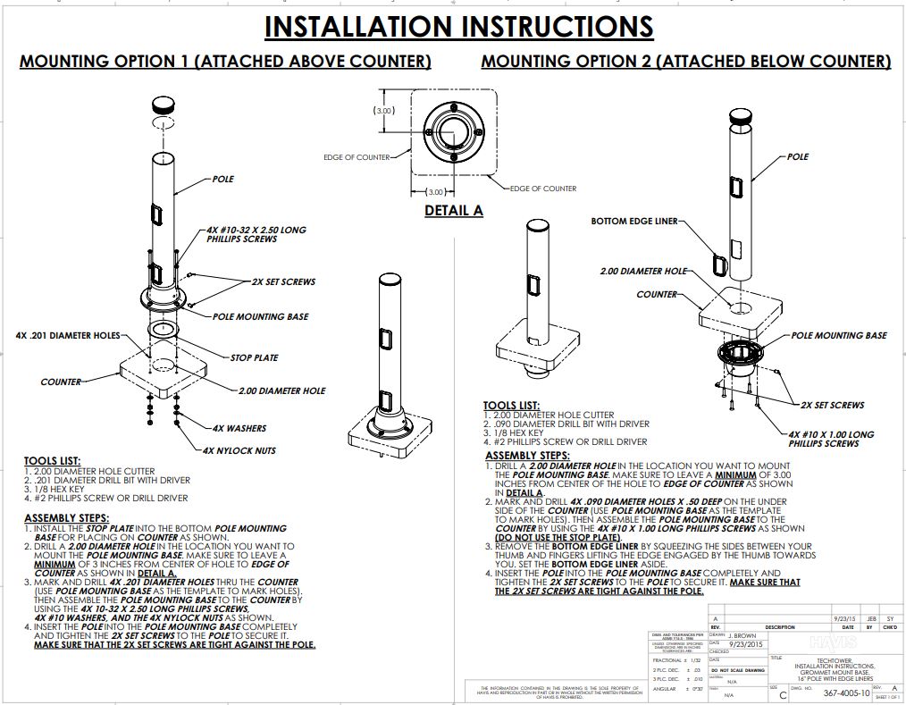 Customer Instructions