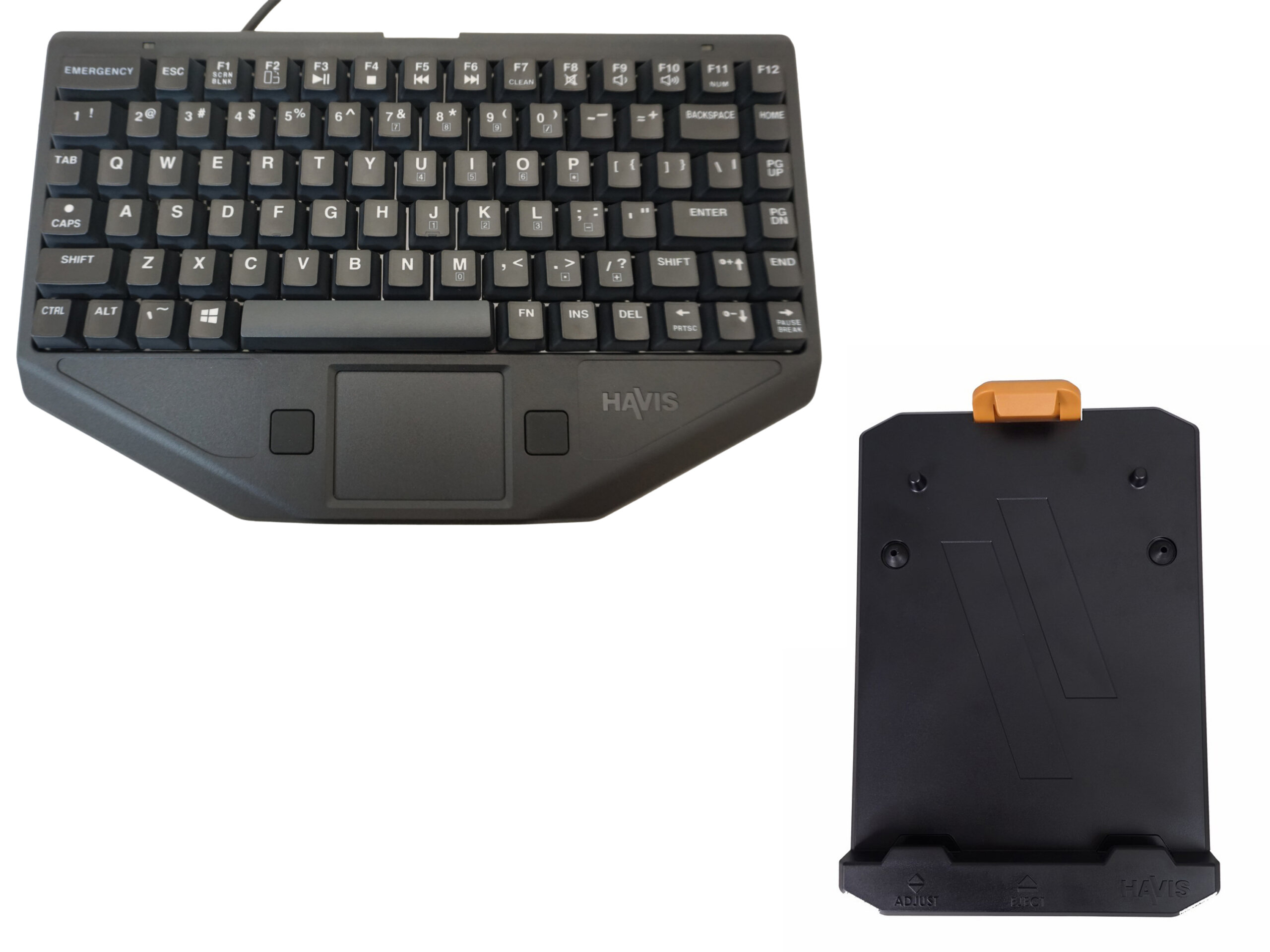Package – Rugged Chiclet Style Keyboard With Mount (Includes Emergency Key)