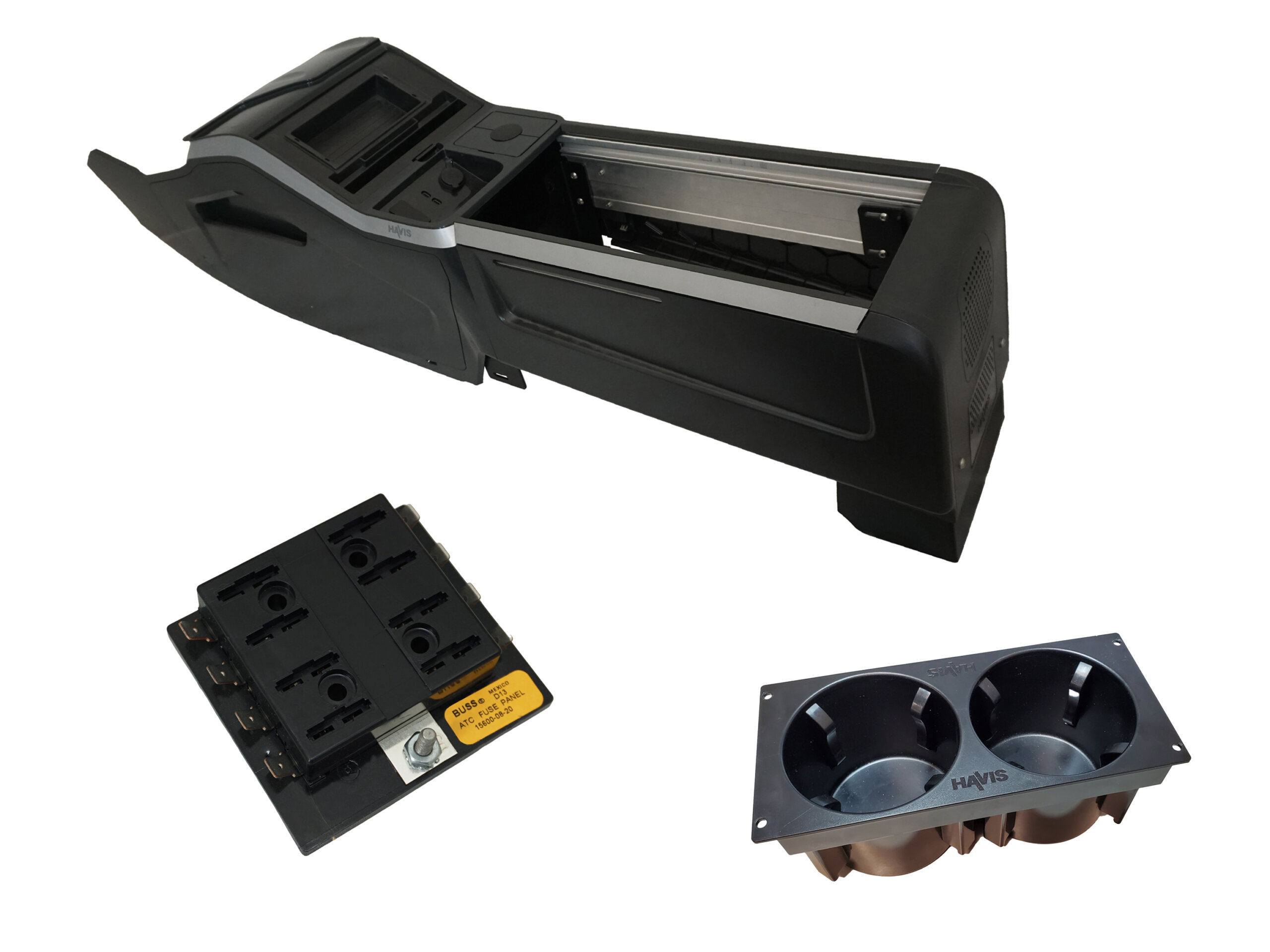 Package – VSX Console with Front Printer Mount Or Integrated Storage Bin, Cup Holder and Fuse Block for 2024-2026 Chevrolet Blazer EV PPV