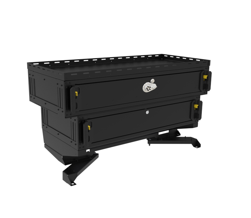 Premium 2-Drawer – Wide Top, Standard Bottom Package with Push-Button Combination Lock for 2020-2026 Ford Interceptor Utility