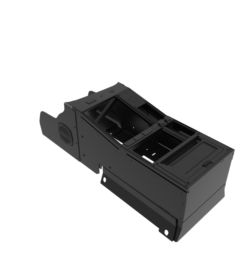 Vehicle-Specific 15″ Wide Angled Console with Internal PocketJet 8 Printer Mount for 2025-2026 Chevrolet Tahoe Police Pursuit Vehicle