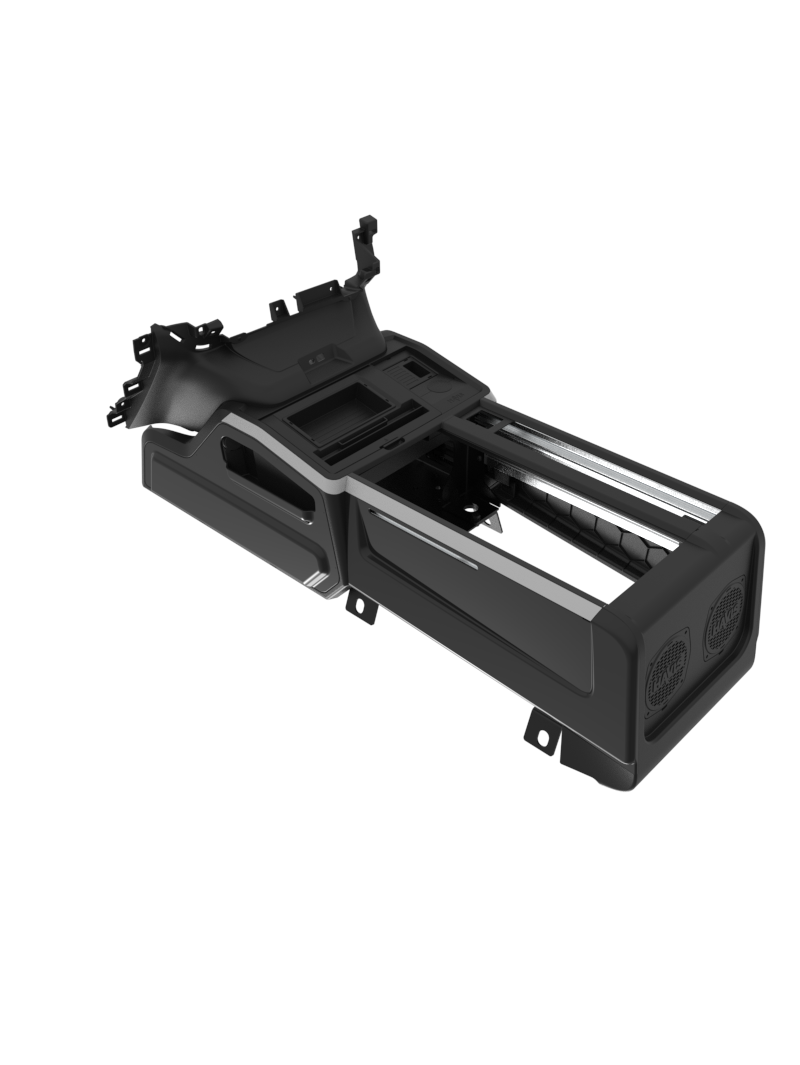 Wide VSX Console with Front Printer Mount or Integrated Storage Bin for 2025-2026 Chevrolet Tahoe PPV & SSV