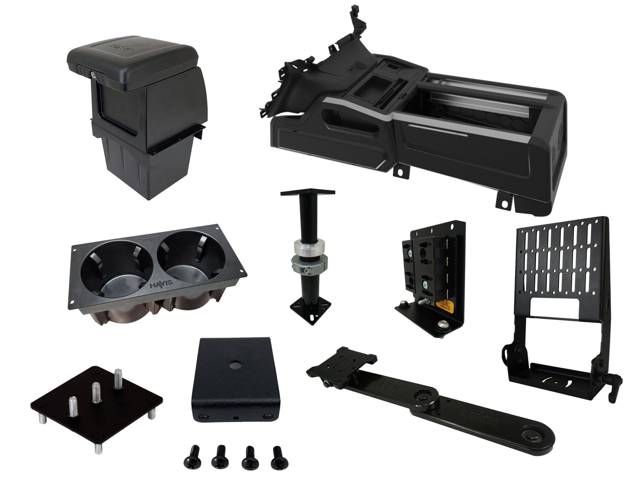 Package – Wide VSX Console with Front Printer Mount for Tablet Docking Stations for 2025-2026 Chevrolet Tahoe PPV & SSV