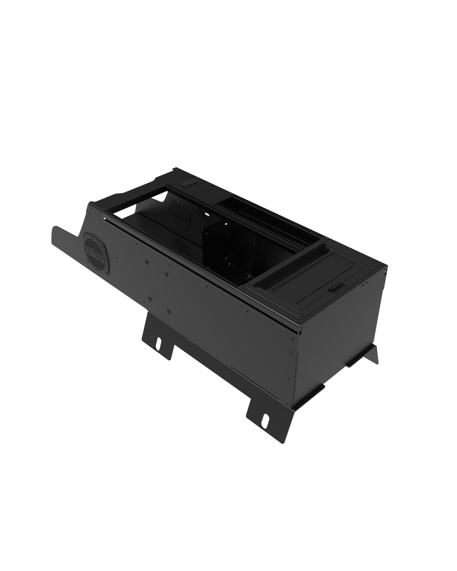 Vehicle-Specific 19″ Wide Flat Console With PocketJet 8 Printer Mount for 2019-2026 Chevrolet Silverado & GMC Sierra
