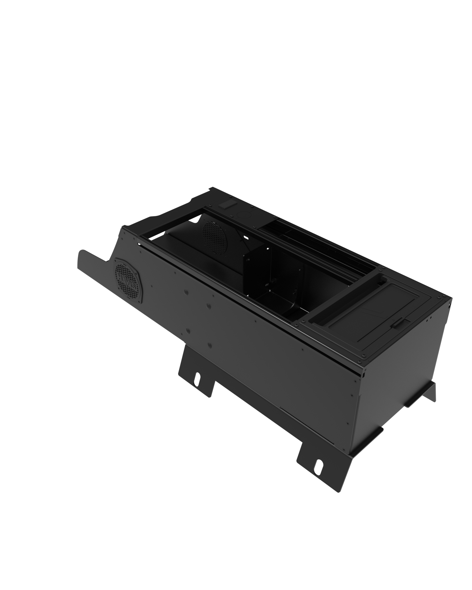 Vehicle-Specific 19″ Wide Flat Console With PocketJet 6 & 7 Printer Mount for 2019-2026 Chevrolet Silverado and GMC Sierra