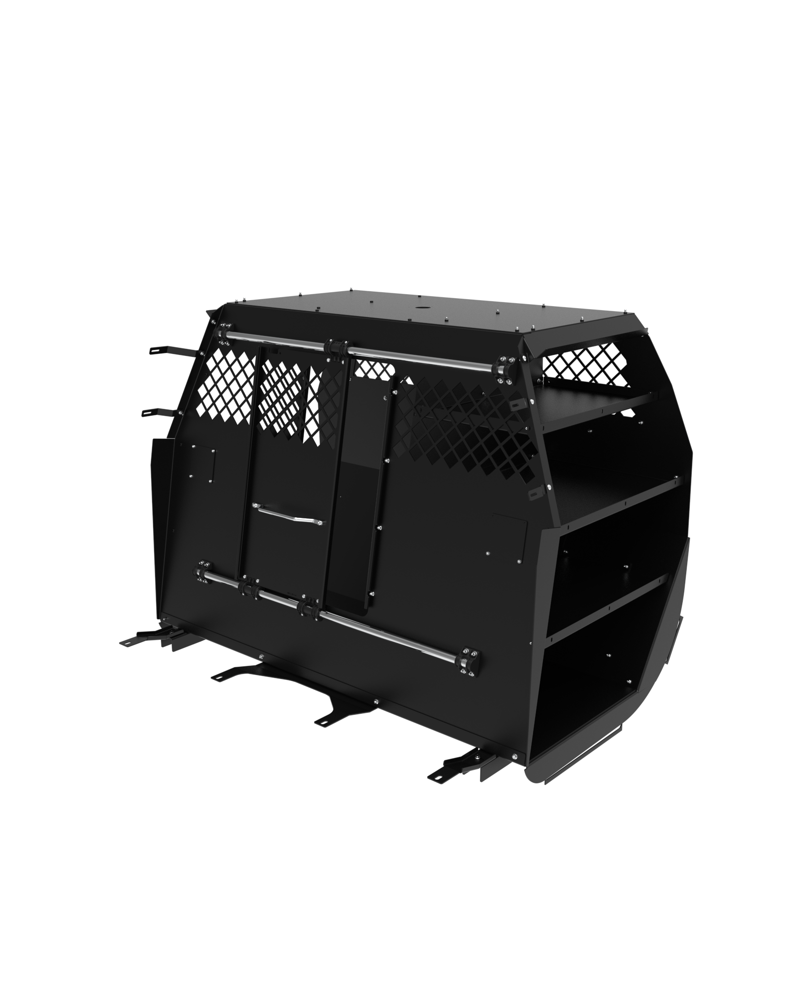 Standard K9 Transport System With Side Door Storage For 2021-2026 Chevrolet Silverado – Black