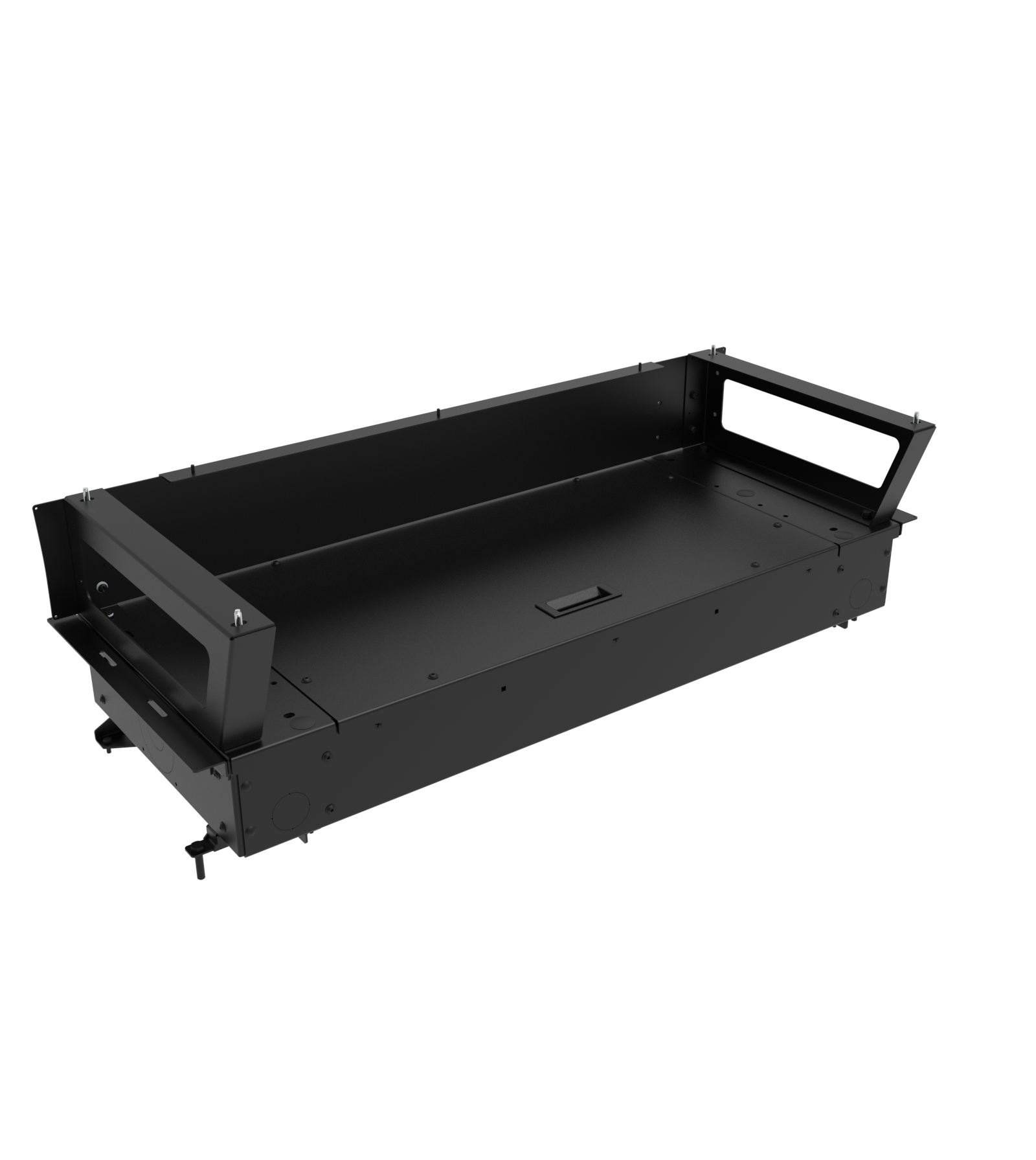 Forward Electronics Mounting Trunk Tray Storage Box with Low 7″ Risers for 2021-2026 Chevrolet Tahoe with Havis K9-XL or K9-PT