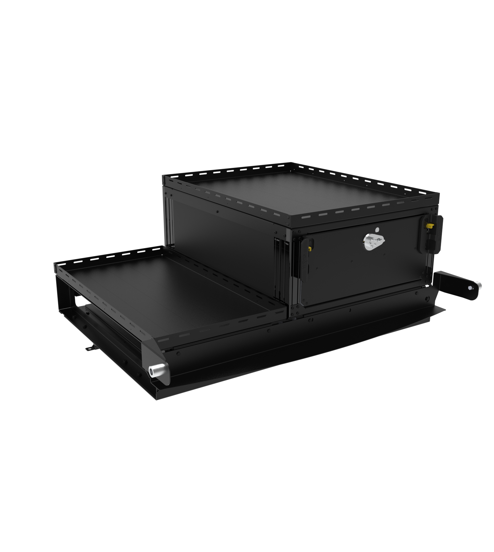 Premium Single Drawer with Push-Button Combination Lock, Bungee Topper and Side Storage Bin Package For 2021-2026 Chevrolet Tahoe