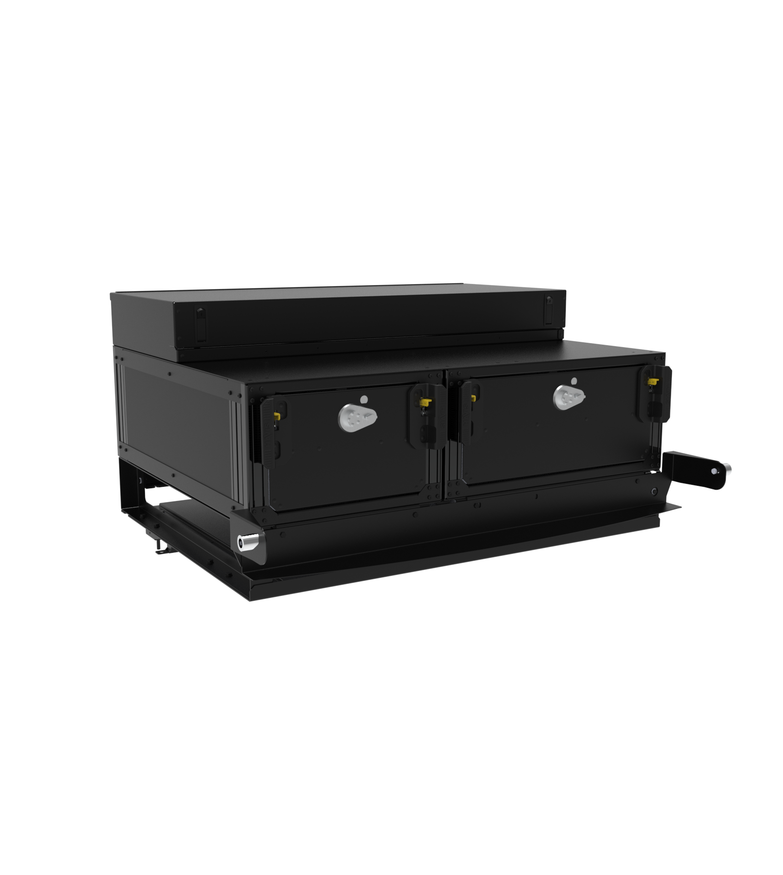 Premium Side-By-Side Dual Drawer with Push-Button Combination Locks and Wide Electronics Topper Package For 2021-2026 Chevrolet Tahoe